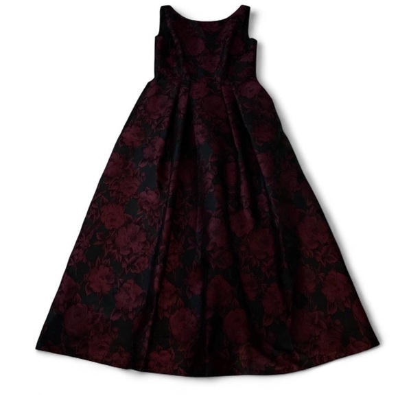 Alex Evenings Women Formal Dress - Black and Red Floral - Picture 1 of 9